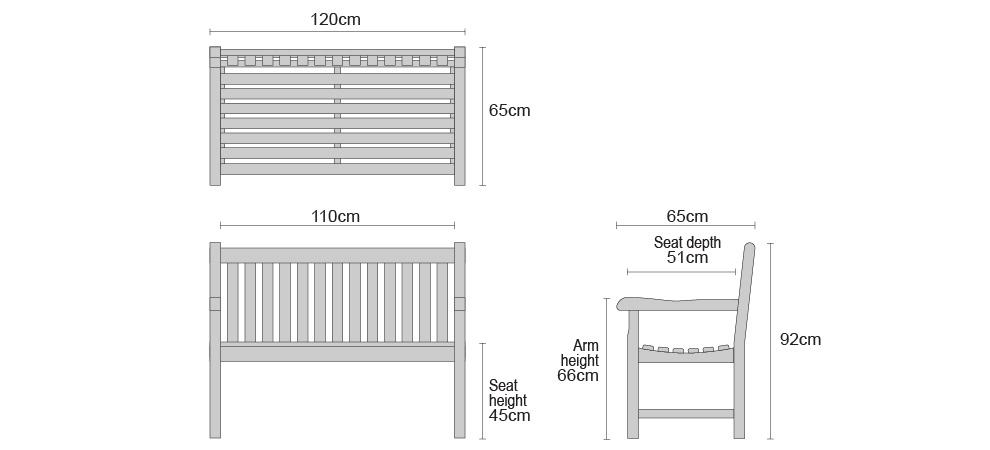 teak garden bench